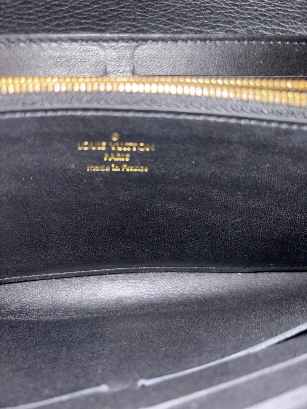 Louis Vuitton Black Leather Continental Wallet with Gold Accents - Picture 3 of 9
